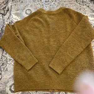 Woman’s Peyton Jensen zip up sweater medium mustard color .